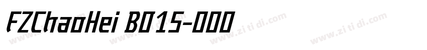 FZChaoHei B01S字体转换 FZChaoHei B01S字体转换